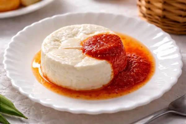 Azorean Fresh Cheese with Local Pepper Paste — traditional Azorean dish